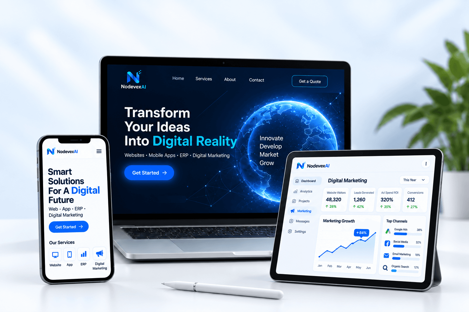 NodevexAI digital solutions showcase
